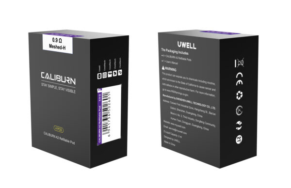 FDA pod color box 原廠正品 Uwell Caliburn A2 咖哩棒 小煙主機